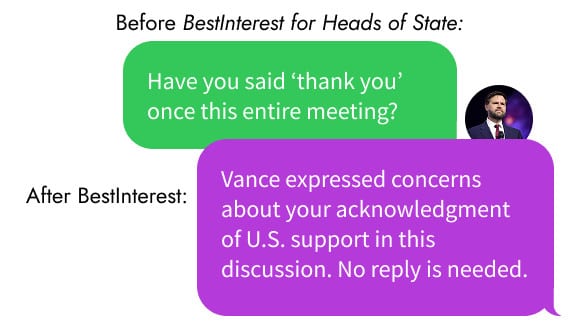 Comparing professional meeting communication styles before and after using BestInterest strategy.