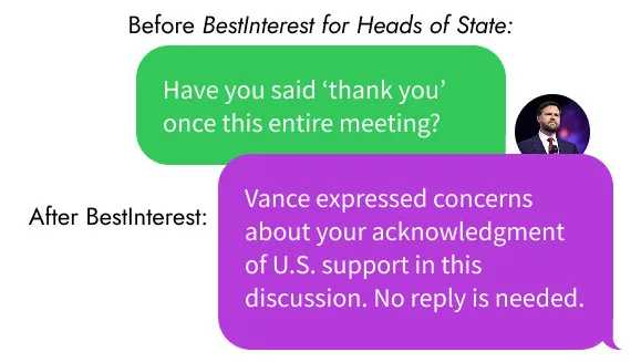 Comparing professional meeting communication styles before and after using BestInterest strategy.