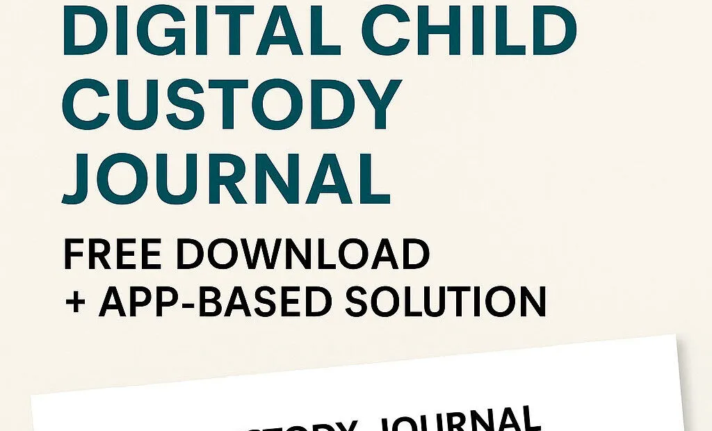 Digital Child Custody Journal: Free Download + App-Based Solution for Parents