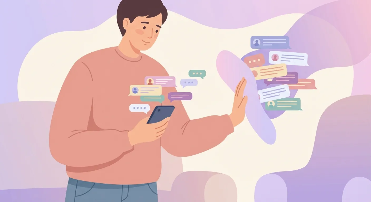 Parent using a communication tool to filter chaotic messages from an ex lacking object constancy in relationships, protecting peace in co-parenting.