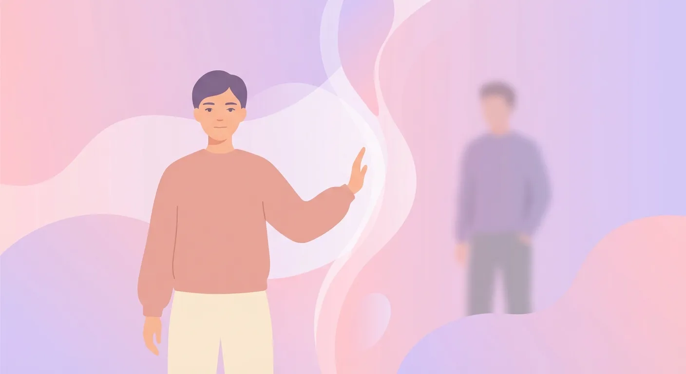 Co-parent practicing emotional resilience and setting boundaries with a difficult ex to foster post-traumatic growth.