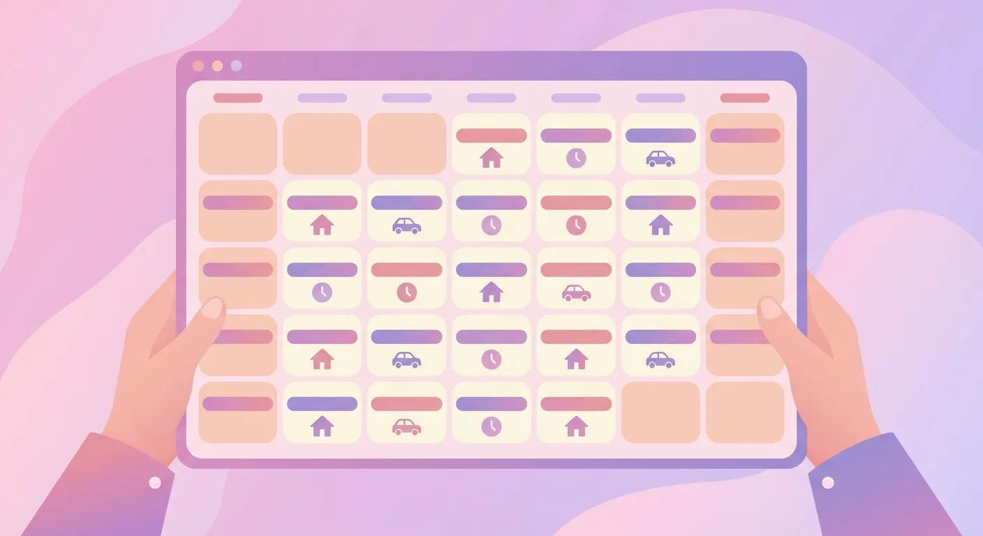 BestInterest shared calendar showing consistent custody schedule, documenting status quo in custody cases.