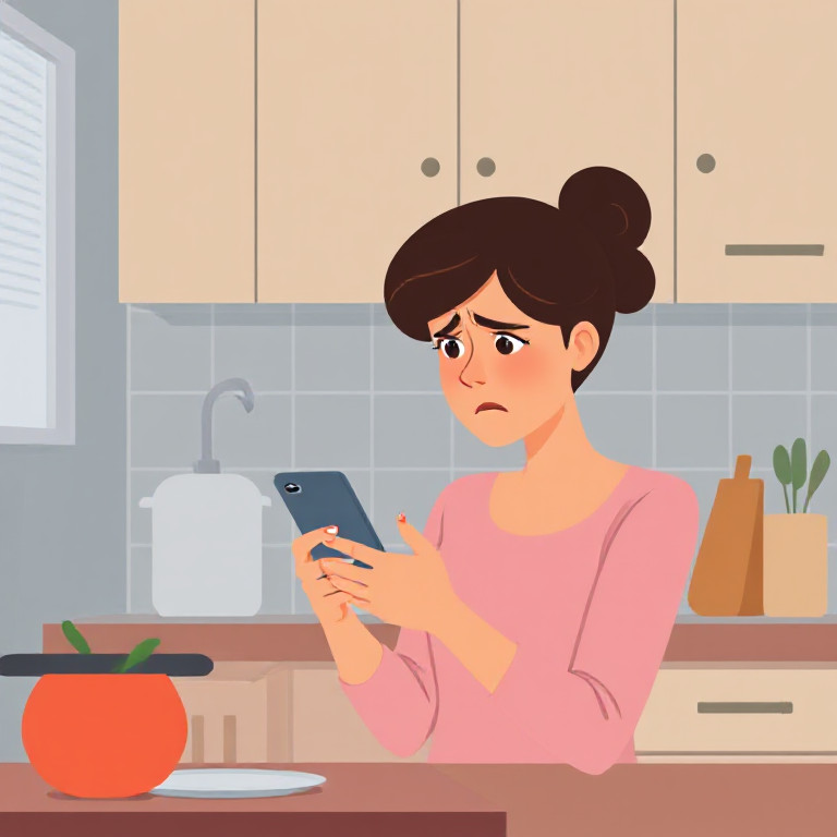 Mother Coparent struggling with challenging communication from her coparent