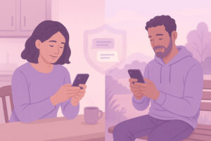 Coparents using Together Mode to communicate