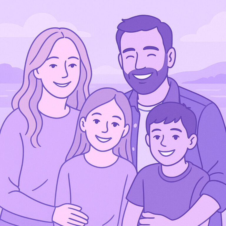 Stepmom With Partner And Stepkids