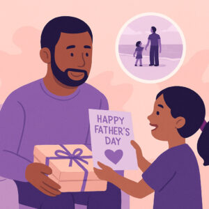 Coparenting dad with daughter