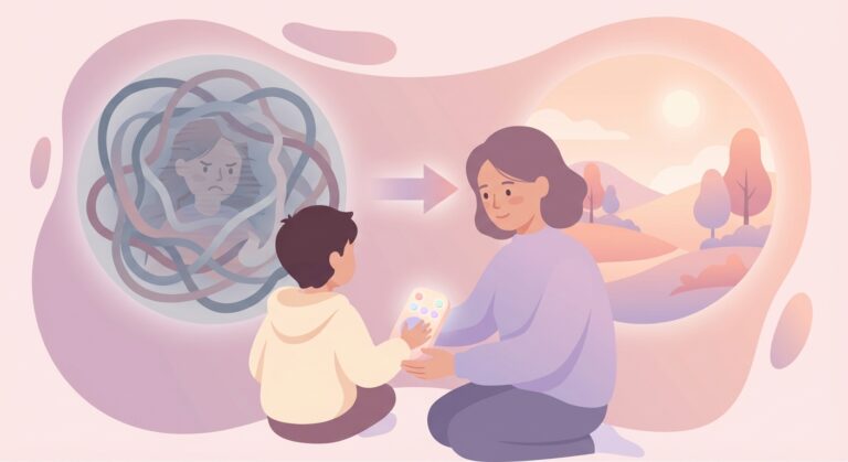 Child transition day anxiety remote control