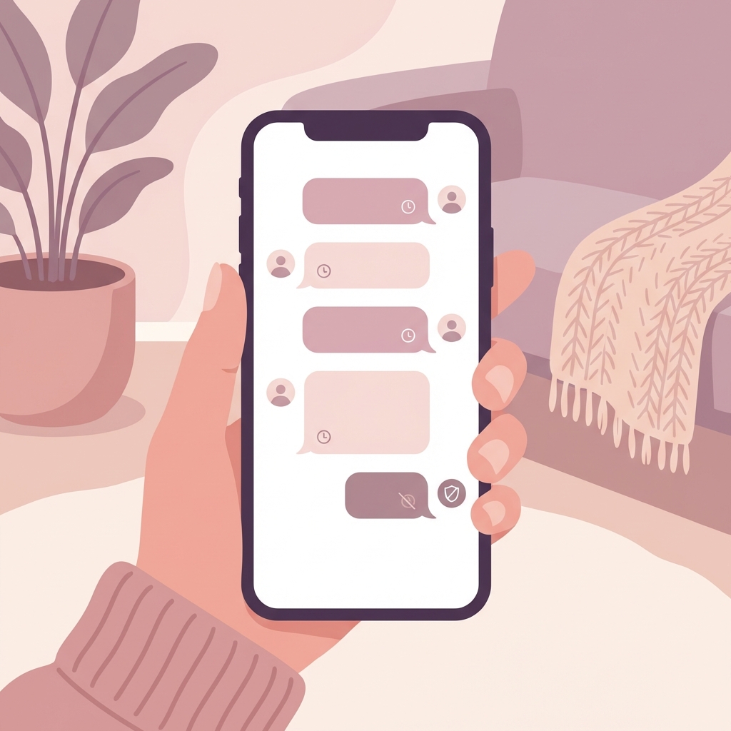 A clean, court-ready log of filtered co-parenting messages displayed on a smartphone screen.